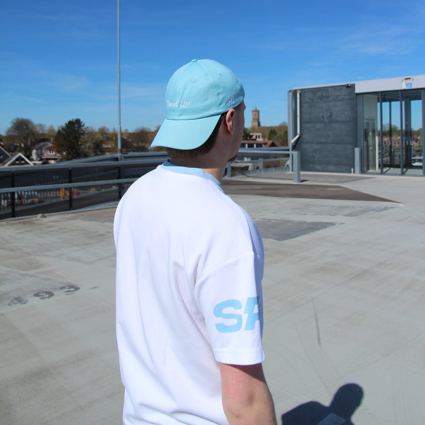 Head Up Script Cap - Light Blue