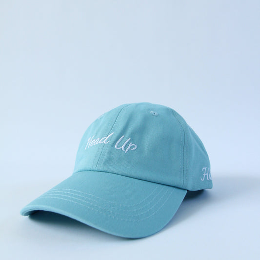 Head Up Script Cap - Light Blue